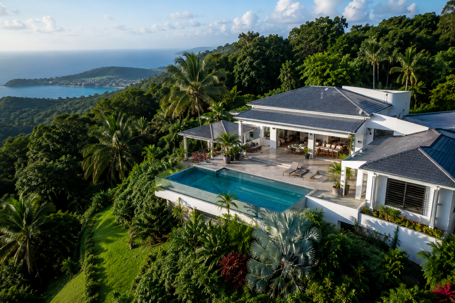Villa luxueuse vue aérienne